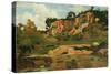 The Red Rocks at Civita Castellana, c.1827-Jean-Baptiste-Camille Corot-Stretched Canvas