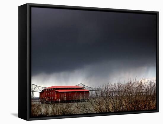 The Red Roof-Jody Miller-Framed Stretched Canvas