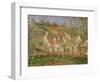 The Red Roofs, or Corner of a Village, Winter, 1877-Camille Pissarro-Framed Giclee Print