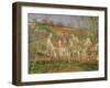 The Red Roofs, or Corner of a Village, Winter, 1877-Camille Pissarro-Framed Giclee Print