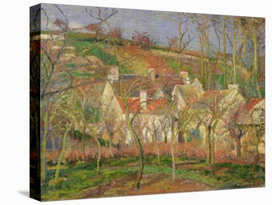 The Red Roofs, or Corner of a Village, Winter, 1877-Camille Pissarro-Stretched Canvas