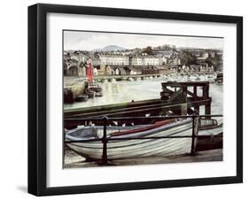 The Red Sail, Caernarfon-Jane Carpanini-Framed Giclee Print