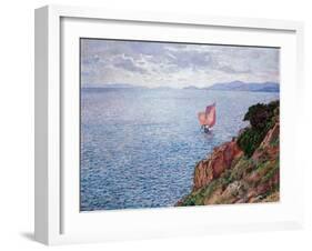 The Red Sail-Théo van Rysselberghe-Framed Giclee Print