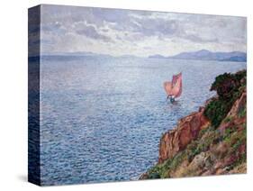 The Red Sail-Théo van Rysselberghe-Stretched Canvas