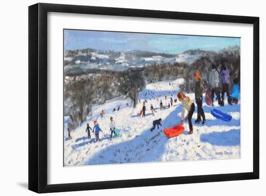 The Red Sledge, Allestree Park, Derby, 2016-Andrew Macara-Framed Premium Giclee Print