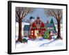 The Red Sleigh Barn-Geraldine Aikman-Framed Giclee Print