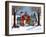 The Red Sleigh Barn-Geraldine Aikman-Framed Giclee Print