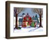 The Red Sleigh Barn-Geraldine Aikman-Framed Premium Giclee Print