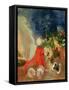 The Red Sphinx-Odilon Redon-Framed Stretched Canvas