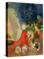 The Red Sphinx-Odilon Redon-Stretched Canvas