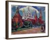 The Red Square in Moscow, 1910s-null-Framed Giclee Print