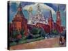 The Red Square in Moscow, 1910s-null-Stretched Canvas
