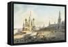 The Red Square, Moscow-Johann Ludwig Bleuler-Framed Stretched Canvas