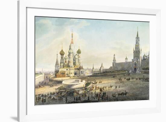 The Red Square, Moscow-Johann Ludwig Bleuler-Framed Giclee Print