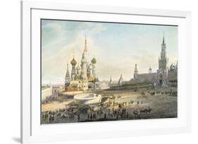 The Red Square, Moscow-Johann Ludwig Bleuler-Framed Giclee Print