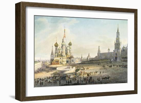 The Red Square, Moscow-Johann Ludwig Bleuler-Framed Giclee Print