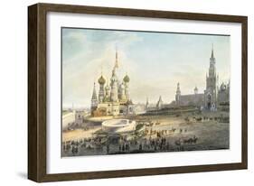 The Red Square, Moscow-Johann Ludwig Bleuler-Framed Giclee Print