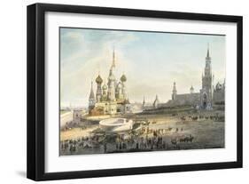 The Red Square, Moscow-Johann Ludwig Bleuler-Framed Giclee Print