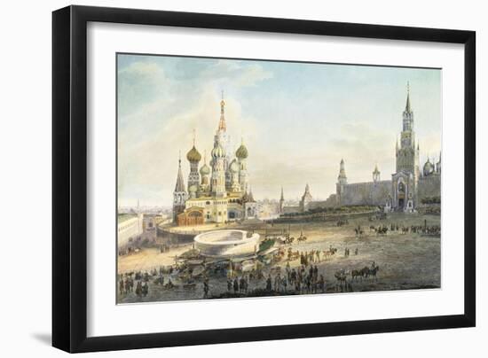 The Red Square, Moscow-Johann Ludwig Bleuler-Framed Giclee Print