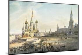 The Red Square, Moscow-Johann Ludwig Bleuler-Mounted Giclee Print