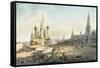 The Red Square, Moscow-Johann Ludwig Bleuler-Framed Stretched Canvas