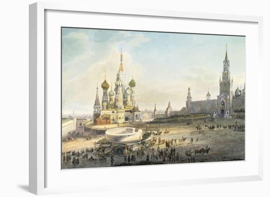 The Red Square, Moscow-Johann Ludwig Bleuler-Framed Giclee Print