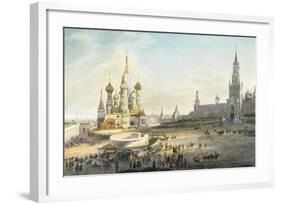 The Red Square, Moscow-Johann Ludwig Bleuler-Framed Giclee Print