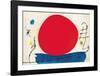 The Red Sun-Joan Miro-Framed Art Print