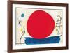 The Red Sun-Joan Miro-Framed Art Print