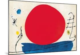 The Red Sun-Joan Miro-Mounted Art Print