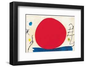 The Red Sun-Joan Miro-Framed Art Print