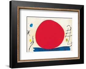 The Red Sun-Joan Miro-Framed Art Print