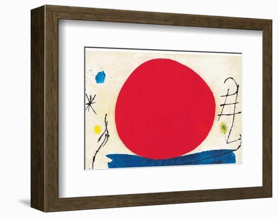 The Red Sun-Joan Miro-Framed Art Print