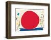 The Red Sun-Joan Miro-Framed Art Print