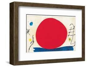 The Red Sun-Joan Miro-Framed Art Print