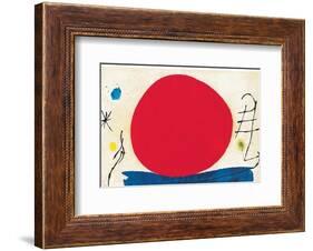 The Red Sun-Joan Miro-Framed Art Print