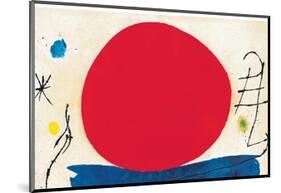 The Red Sun-Joan Miro-Mounted Art Print