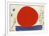 The Red Sun-Joan Miro-Framed Art Print