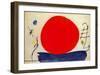 The Red Sun-Joan Miro-Framed Art Print