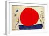 The Red Sun-Joan Miro-Framed Art Print