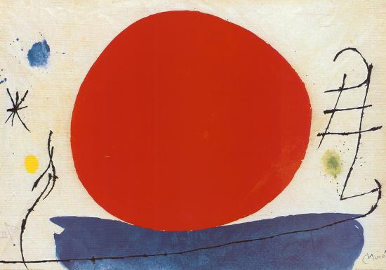The Red Sun-Joan Mir¢-Framed Art Print