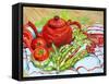 The Red Teapot-Joan Thewsey-Framed Stretched Canvas