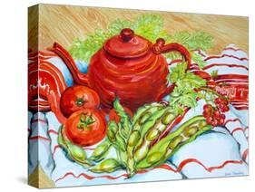 The Red Teapot-Joan Thewsey-Stretched Canvas