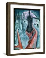 The Red Tower in Halle, 1915-Ernst Ludwig Kirchner-Framed Giclee Print