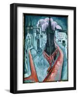 The Red Tower in Halle, 1915-Ernst Ludwig Kirchner-Framed Giclee Print