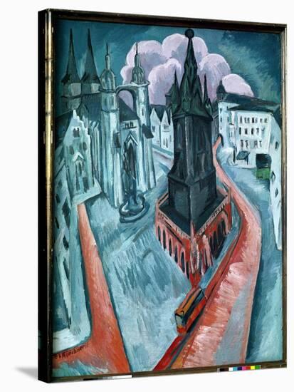 The Red Tower in Halle, 1915-Ernst Ludwig Kirchner-Stretched Canvas