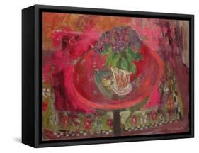 The Red Tray (Oil on Board)-Anne Redpath-Framed Stretched Canvas