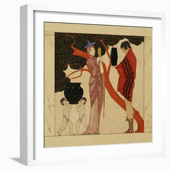 The Red Tree-Georges Barbier-Framed Giclee Print