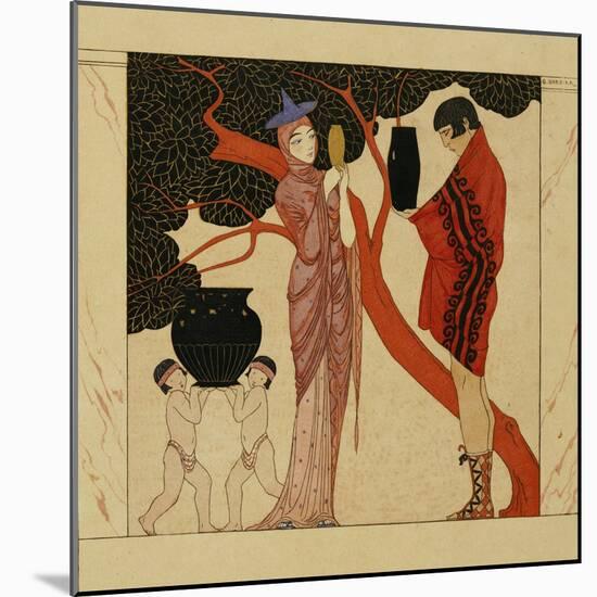 The Red Tree-Georges Barbier-Mounted Giclee Print