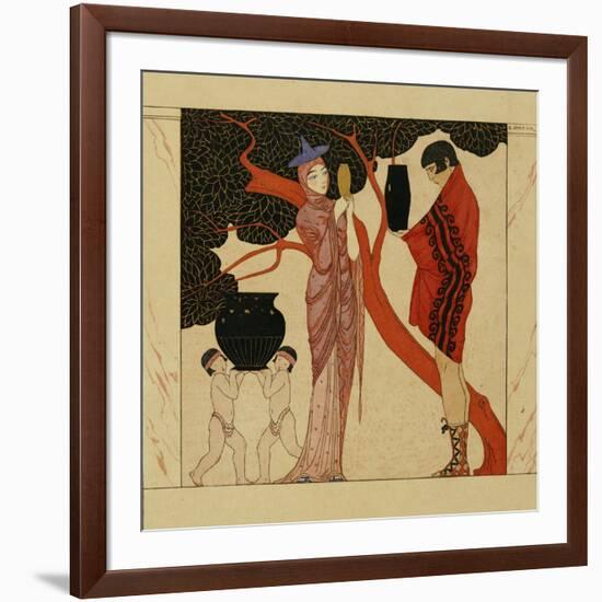 The Red Tree-Georges Barbier-Framed Giclee Print